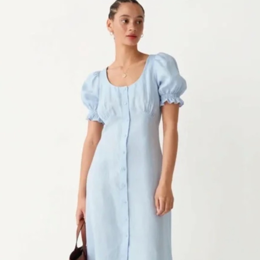 Other Stories blue linen dress